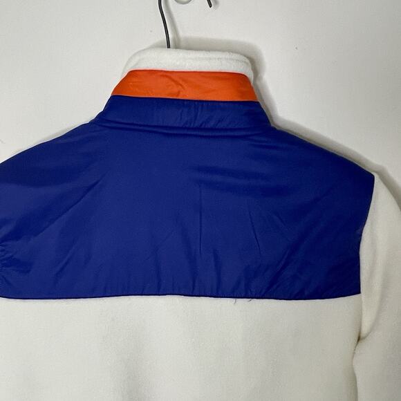 Monoprix Sport Synchilla White/Orange/Blue Skiing Winter Preppy France Women Sm - Picture 13 of 13